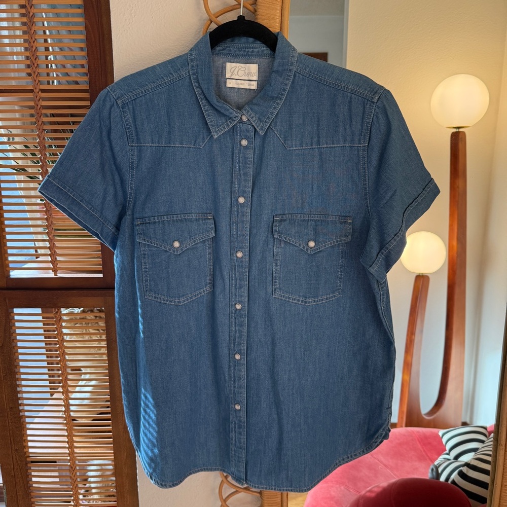 J. Crew Western Chambray Shirt, sz 14